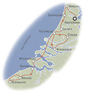 Holland & Belgium Biking Map